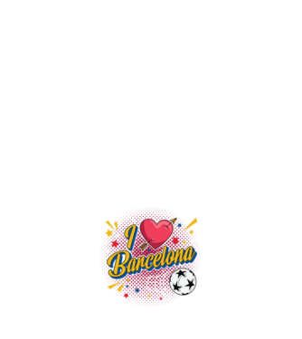 Popart Barcelona minta sötétkék pólón