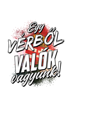 Egy vérből valók vagyunk minta fekete pólón