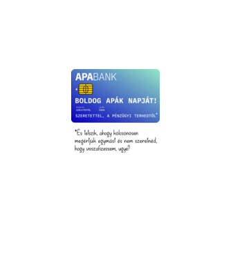 ApaBank minta fehér/piros pólón