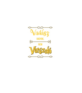 Vadász vagyok, nem varázsló minta fekete pólón