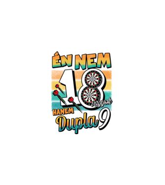 Darts Szülinap 18 éves minta fekete pólón