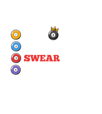 Aim Shoot Swear Repeat v2 minta fekete pólón