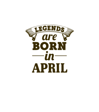 Legends are born in - April minta szürke pólón