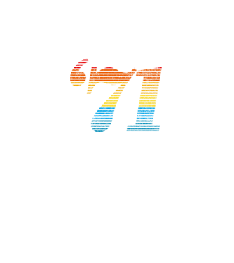 Retro születésnap 1971 minta fehér pólón