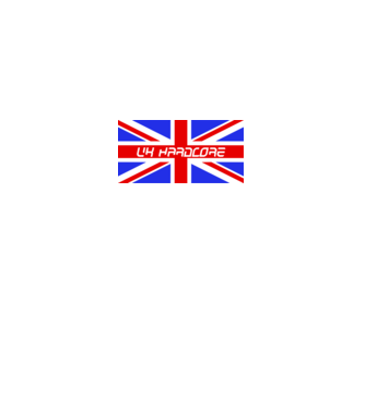 UK HardCore.eps minta szürke pólón