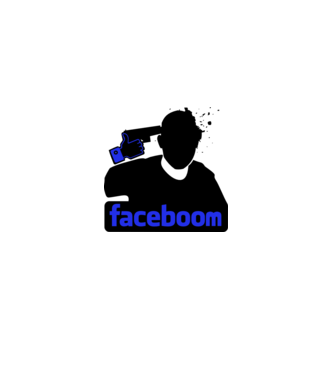 Faceboom minta fehér pólón