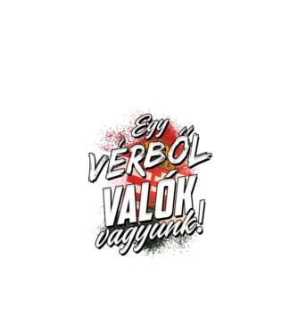 Egy vérből valók vagyunk minta fekete pólón
