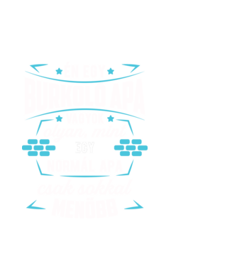 Menő burkoló apa minta fehér pólón