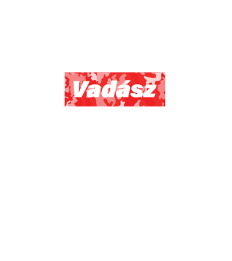 Szuprém Vadász Piros Camo minta fehér pólón