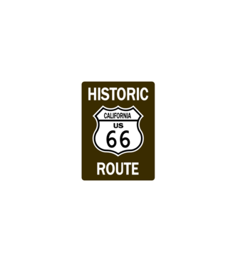 Route 66 California minta fekete pólón