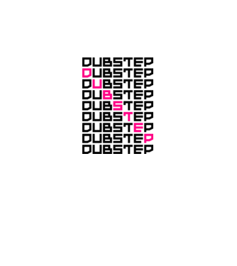Dubstep Pattern minta fekete pólón