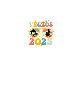 Végzős napgép minta királykék pólón