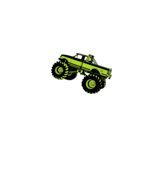 Monster Truck minta fehér pólón