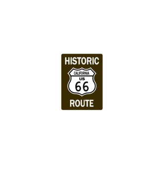 Route 66 California minta fekete pólón