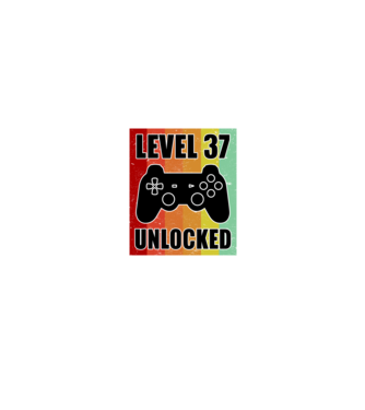 level 37 unlocked retro gamer minta fekete pólón