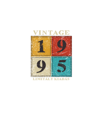 Vintage limitált - 1995 világos minta fekete pólón