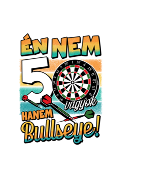 Darts Szülinap 50 éves minta fekete pólón