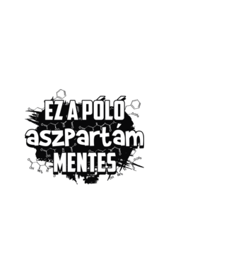 Aszpartám mentes fekete minta fekete pólón