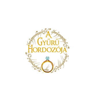 A gyűrű hordozója minta fekete pólón