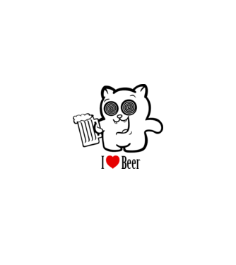 ilovebeer.ai minta fehér pólón