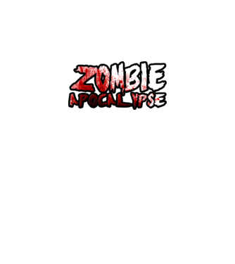 zombiea minta fehér pólón