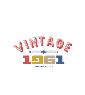 vintage 1961 minta fehér pólón