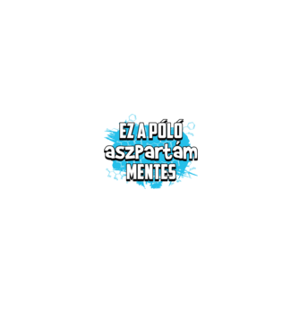 Aszpartám mentes kék minta fekete pólón