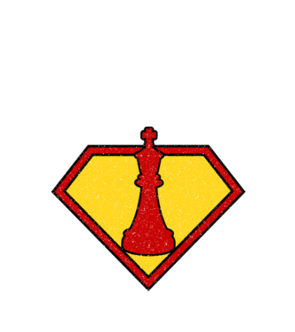 SuperChess Király minta királykék pólón
