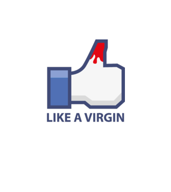 Like a virgin minta fehér pólón