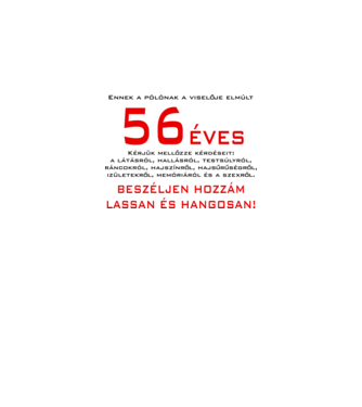 56 éves elmúlt minta fehér pólón