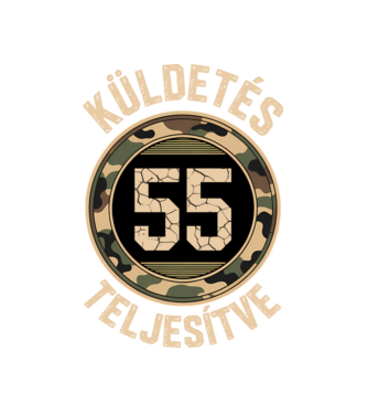 Küldetés teljesítve 55 minta fekete pólón
