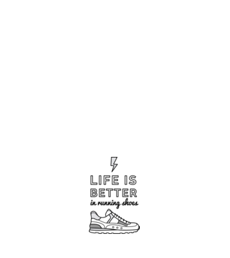 Life is better running shoes minta piros pólón