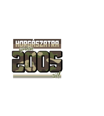 Horgászatra születve - 2005 minta fekete pólón