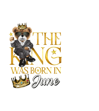 The king was born int JUNE minta fehér pólón