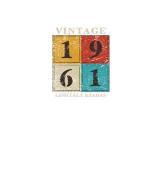 vintage_1961_limitált_világos minta fekete pólón