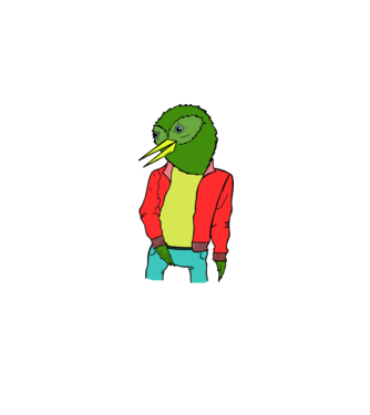 Birdman minta fehér pólón