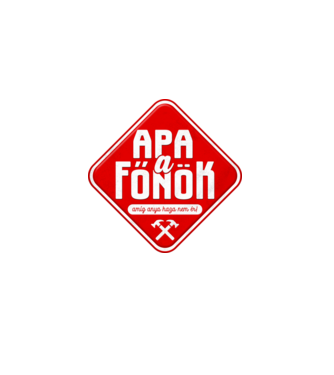 Apa a Főnök minta fekete pólón