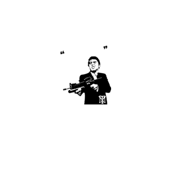 Tony Montana minta szürke pólón