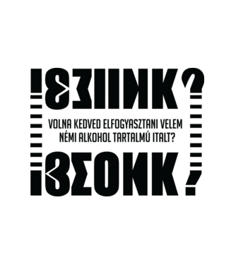 Rejtett üzenet Iszunk minta fehér pólón