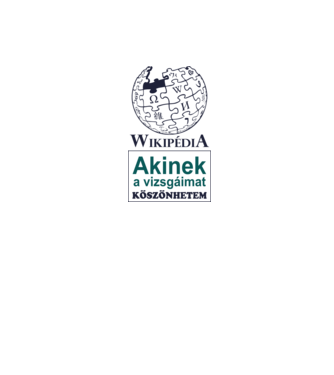 Wikipédia minta fehér/piros pólón