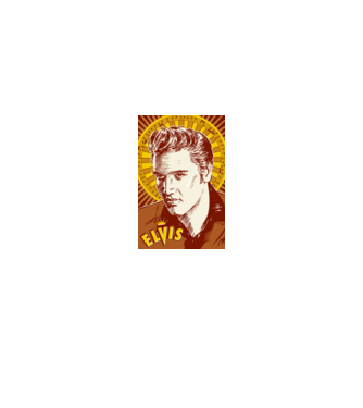 ELVIS a király minta fekete pólón