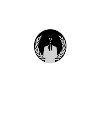 Anonymous minta fekete pólón