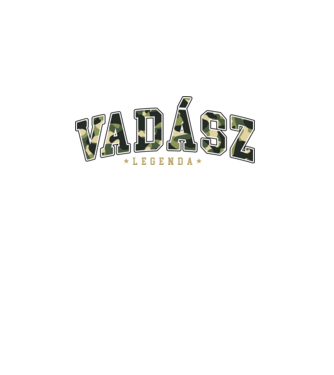 Vadász Legenda minta fekete pólón
