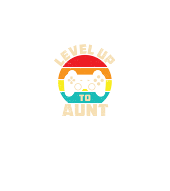 Level Up Aunt minta fekete pólón