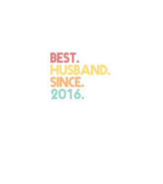 best husband since 2016 retro minta királykék pólón