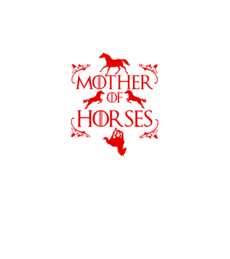Mother of Horses minta fekete pólón
