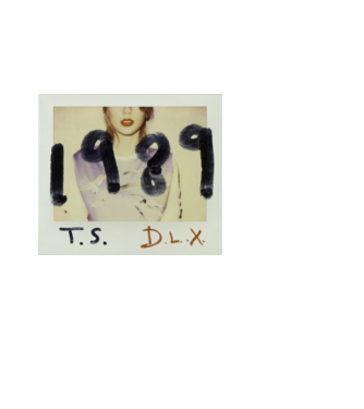 Taylor Swift polaroid minta fekete pólón