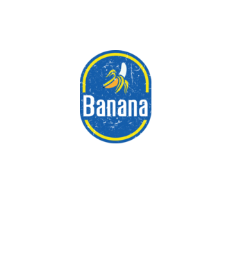 Farsang banán minta szürke pólón