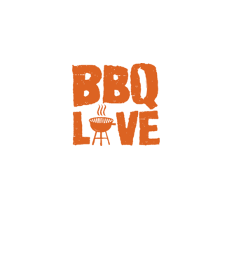 BBQ LOVE minta fekete pólón