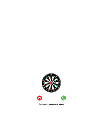 Hív a darts mennem kell minta sötétkék pólón
